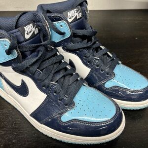 Nike Air High-Top Sneakers in Navy and Light Blue